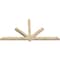 Ekena Millwork Kennewick Rough Sawn Timber Gable Bracket, Douglas Fir, 96"W x 48"H x 4"D x 4"F, 12/12 Pitch GBW096X48X0404KEN00RDF - alternate 5